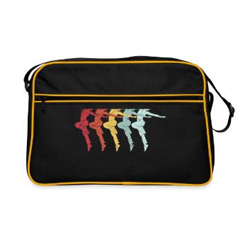 Breakdance Breakdancer musique hip hop cadeau danse - Sac Retro - noir/or - Devant