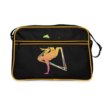 Breakdance Breakdancer musique hip hop cadeau danse - Sac Retro - noir/or - Devant