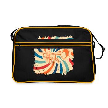 Trompette Gift Orchestra Instrument Music Band - Sac Retro - noir/or - Devant