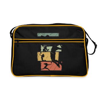 Joueur de volley-ball de volley-ball cadeau de beach-volley - Sac Retro - noir/or - Devant