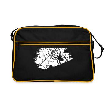 Araignée toile d'araignée araignée cadeau animal tarentule - Sac Retro - noir/or - Devant