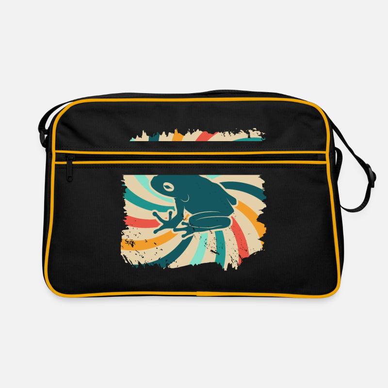 grenouille - Sac Retro - noir/or
