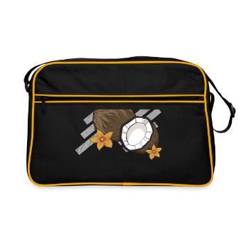 Coconut gift coconut vacation caribbean summer - Retro Bag - black/gold - Front