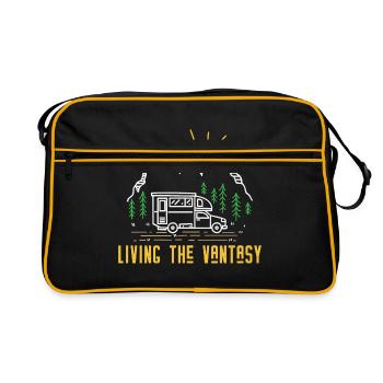 Camping Leben - Camper Camperin Wohnmobil - Sac Retro - noir/or - Devant