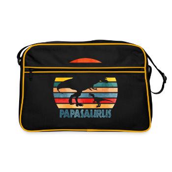 Père Papa Papasaurus - Sac Retro - noir/or - Devant