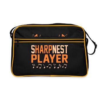 Harfe - Retro Tasche - Schwarz/Gold - Vorne