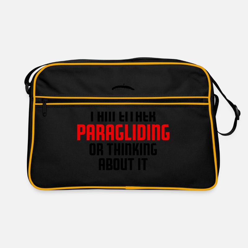 I Am Either Paragliding Or Thinking About It Parag Retro Tasche