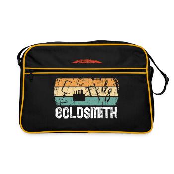 Goldsmith jeweler gift idea - Retro Bag - black/gold - Front
