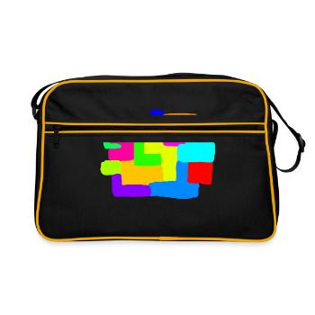 Kunst Gemaelde Modern Art - Retro Tasche - Schwarz/Gold - Vorne