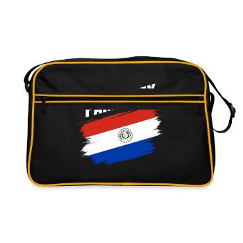 Paraguay Amérique Voyage Idée cadeau - Sac Retro - noir/or - Devant