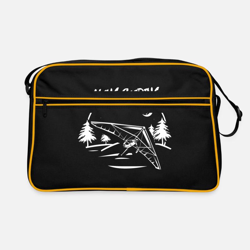Drachenfliegen - Retro Tasche - Schwarz/Gold