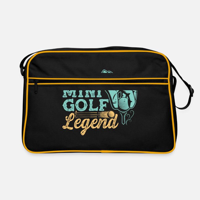Golf golf golf golf cadeau - Sac Retro - noir/or