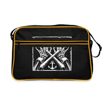 St.Pauli Kiez Hamburg Totenkopf Sankt Pauli - Retro Bag - black/gold - Front
