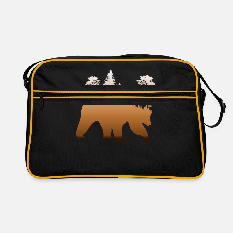 Brown bear black bear gift idea Retro Bag