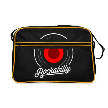 Schmissiger Rockabilly Tanzabend - Retro Tasche - Schwarz/Gold - Vorne