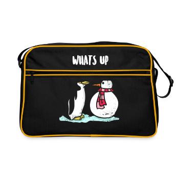 Penguin North Pole South Pole Gift - Retro Bag - black/gold - Front