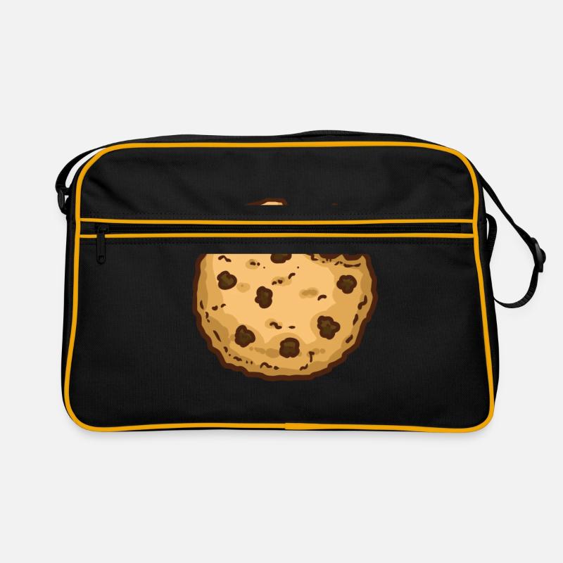 Plätzchen Kekse Schokokeks Geschenk - Retro Tasche - Schwarz/Gold
