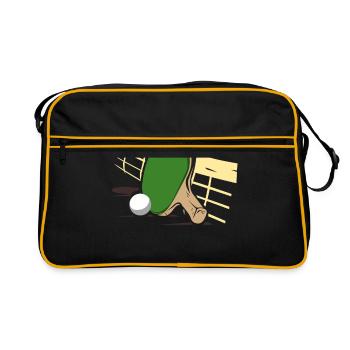 Table tennis table tennis player gift idea - Retro Bag - black/gold - Front