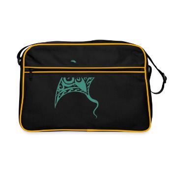 Raie raie raie maori - Sac Retro - noir/or - Devant