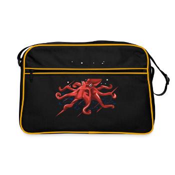 Octopus marine creature marine gift - Retro Bag - black/gold - Front