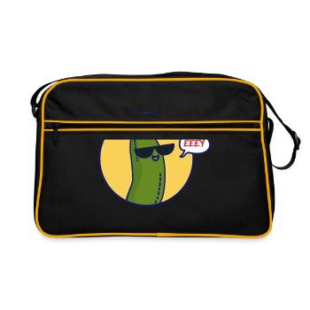 Concombre végétalien - Sac Retro - noir/or - Devant