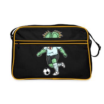Triceratops de football - Sac Retro - noir/or - Devant