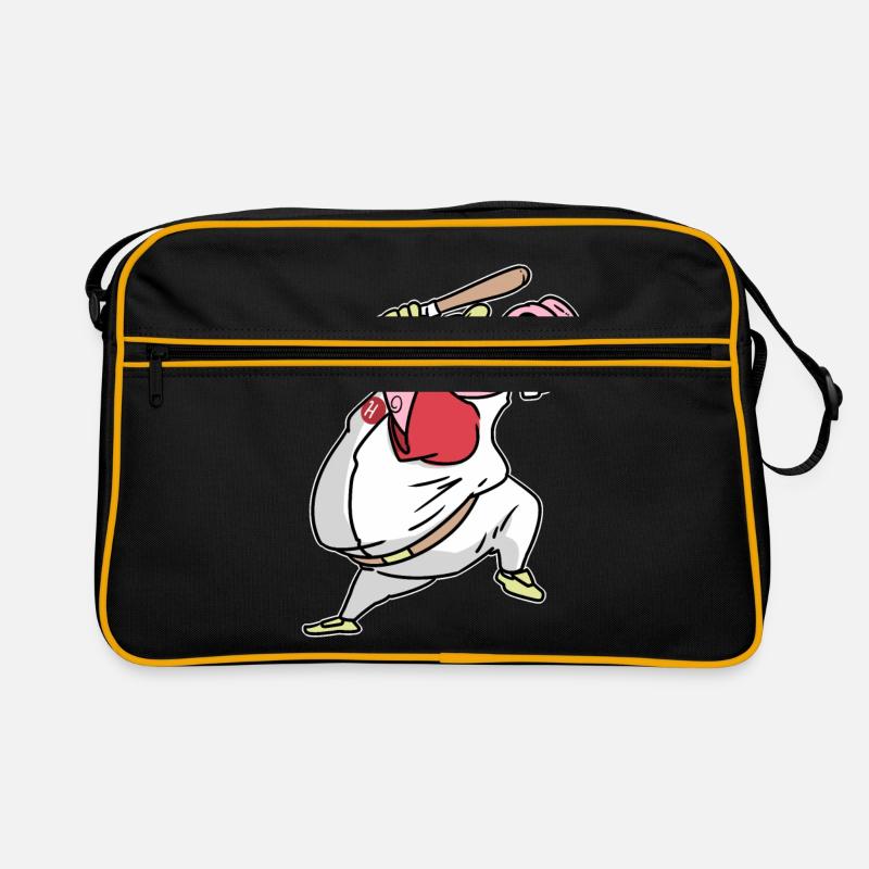 Nilpferd Baseball Retro Tasche
