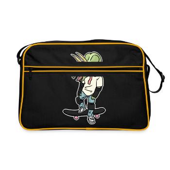 Patineur Triceratops - Sac Retro - noir/or - Devant