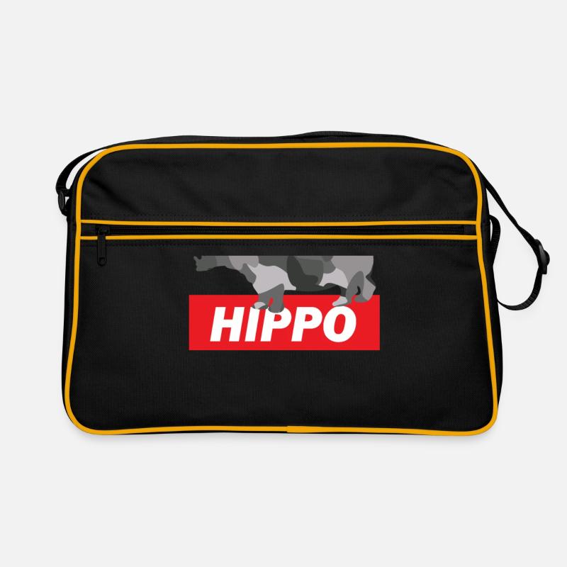 Nilpferd Retro Tasche
