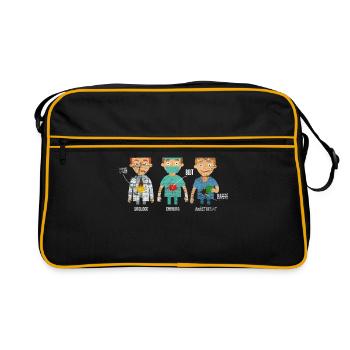 Anesthetist Doctor Anesthesia Anaesthesiology - Retro Bag - black/gold - Front