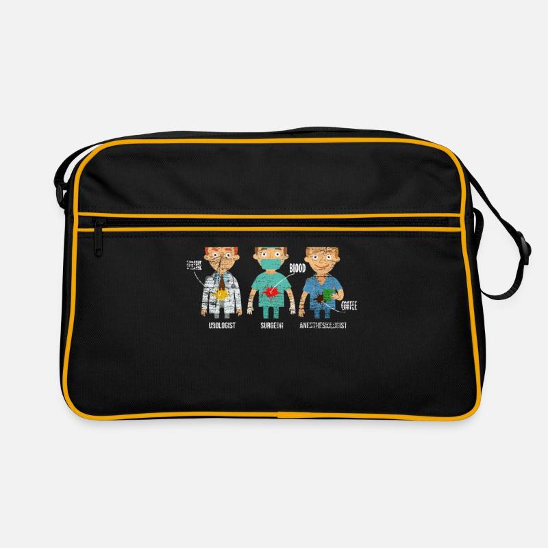 Anästhesist Doktor Anästhesie Chirurg Geschenk - Retro Tasche - Schwarz/Gold