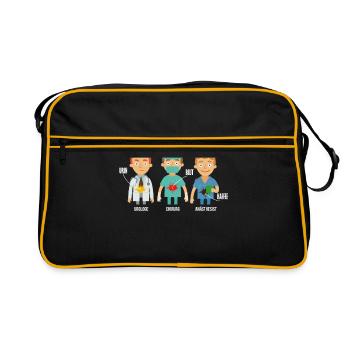 Anesthésiste anesthésiste - Sac Retro - noir/or - Devant