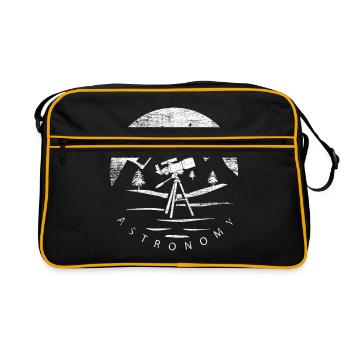 Astronomie Wissenschaft Astronaut NASA Geschenk - Retro Tasche - Schwarz/Gold - Vorne