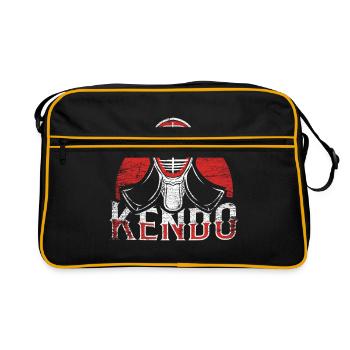 Cadeau d'épée en bambou d'escrime japonaise Kendo - Sac Retro - noir/or - Devant