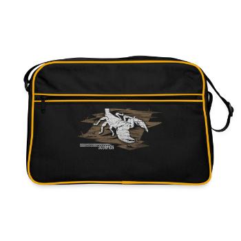 Cadeau du zodiaque araignée arachnides Scorpion - Sac Retro - noir/or - Devant