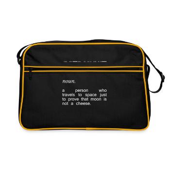 Astronaut spaceship - Retro Bag - black/gold - Front