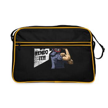Cadeau d'arts martiaux japonais d'épée de bambou de Kendo - Sac Retro - noir/or - Devant