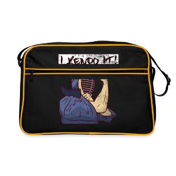 Kendo Japanese Bamboo Arts Martial Gift - Sac Retro - noir/or - Devant