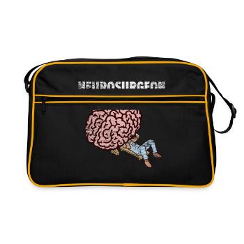 Neurosurgery Doctor Brain Surgeon Gift - Retro Bag - black/gold - Front