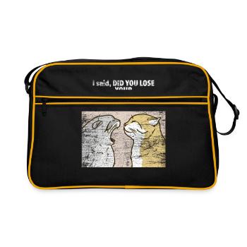 Cats Hearing Aid Hearing Aid Acoustician Gift - Retro Bag - black/gold - Front