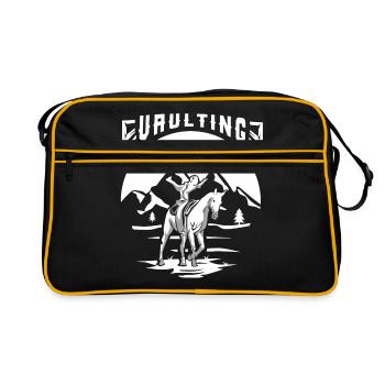 Equestrian vaulting gift - Retro Bag - black/gold - Front
