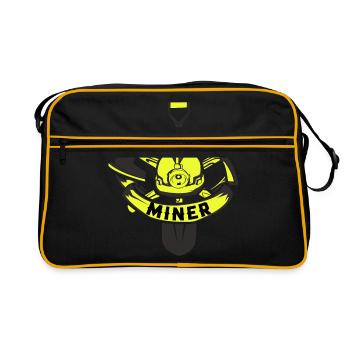 Bergmann Minen - Retro Tasche - Schwarz/Gold - Vorne