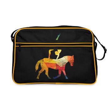 Vaulting equestrian gymnastics - Retro Bag - black/gold - Front