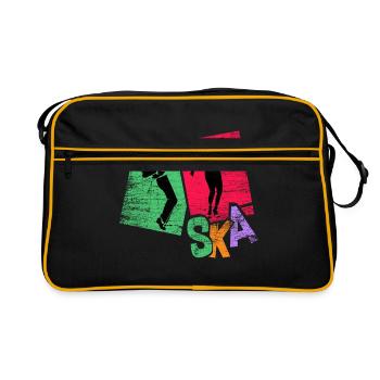 Cadeau de musique ska - Sac Retro - noir/or - Devant
