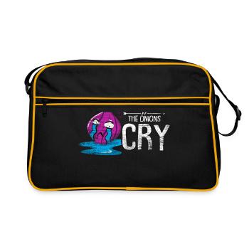 Idée cadeau crybaby légume oignon - Sac Retro - noir/or - Devant