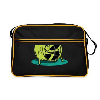 Drum drum music - Retro Bag - black/gold - Front