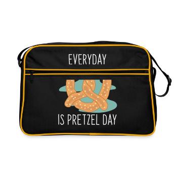 Pretzel chocolate gift - Retro Bag - black/gold - Front