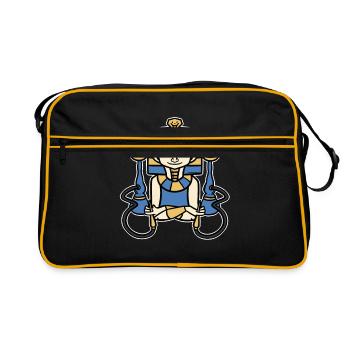 Cadeau de dieu pharaon - Sac Retro - noir/or - Devant