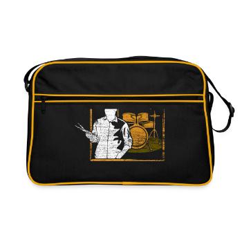 Batterie batterie batteur - Sac Retro - noir/or - Devant