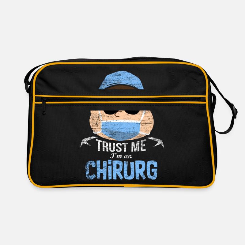 Chirurg Geschenk - Retro Tasche - Schwarz/Gold